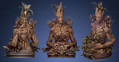 3D model Groot with leaves (STL)